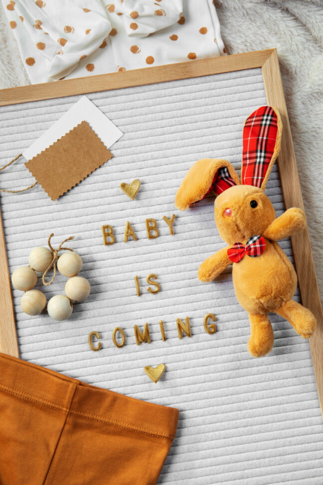 Mother Blessing Ceremony - Text Reads "Baby Is Coming"